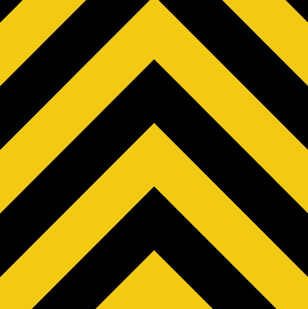 27.5"x27.5" w/ 4" Stripe HI Yellow
